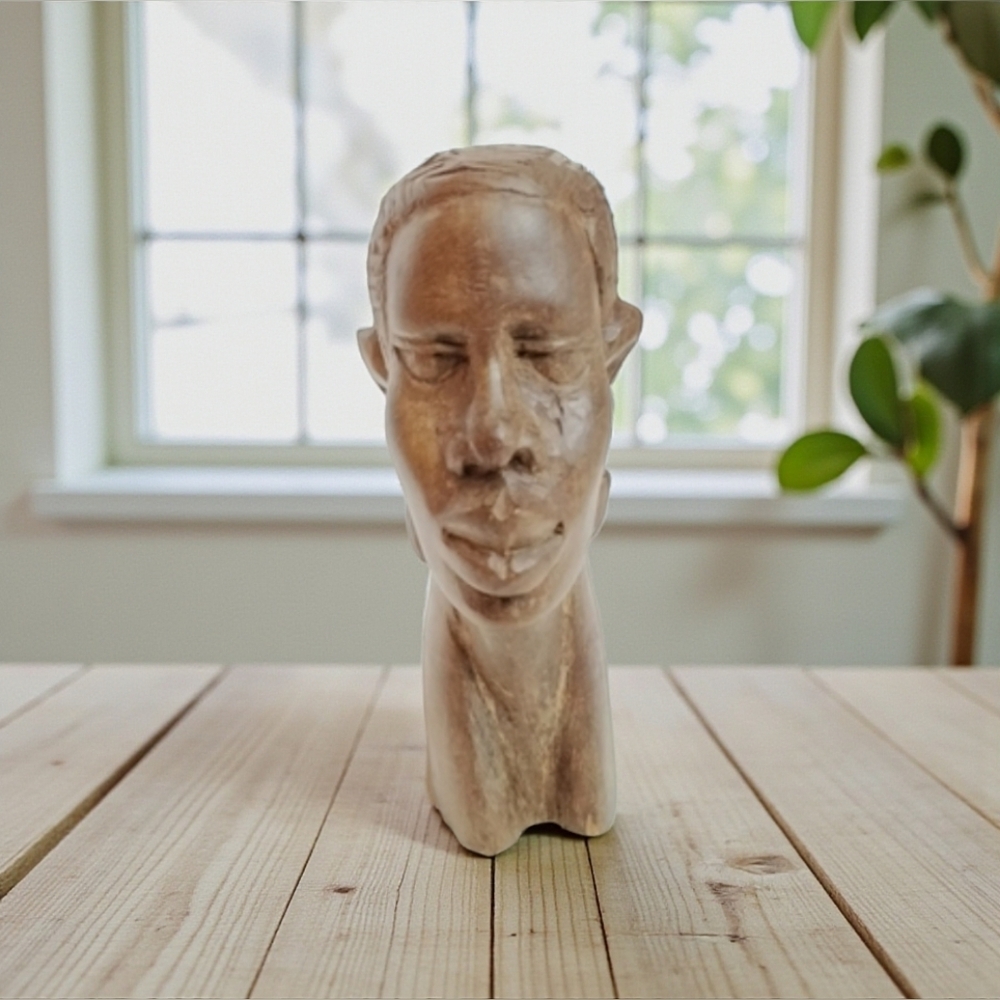 Artistic Wooden Bust Sculpture